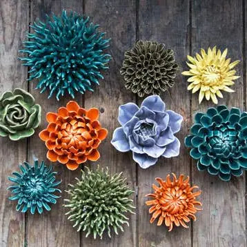 Glazed Handmade Ceramic flower